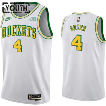 Maillot Basket Enfant Houston Rockets Jalen Green 0 2022-23 Nike Classic Edition Blanc Swingman